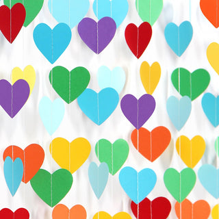 Rainbow Heart Garland | Rainbow Party Supplies NZ