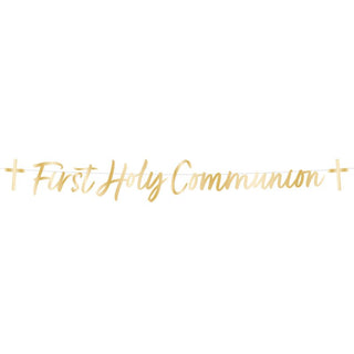Botanical Celebration First Holy Communion Banner