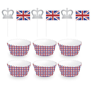 British Cupcake Cases & Picks - 24 Pkt