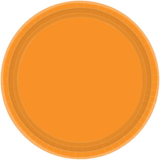 Eco Orange Plates - Dinner | Orange Party Supplies NZ