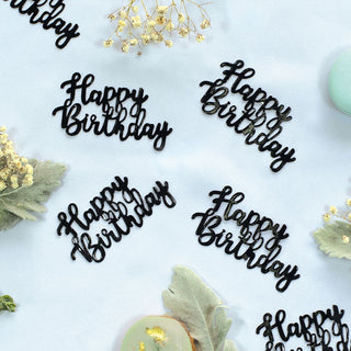 Black Jumbo Confetti - Happy Birthday - LAST ONE