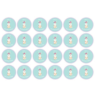 Llama Party Edible Icing Cupcake Images | Llama Party Supplies NZ