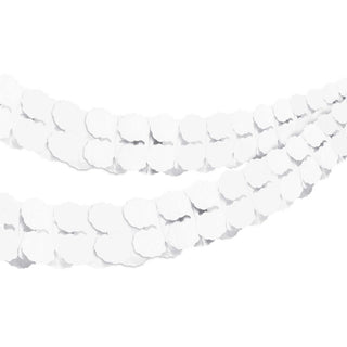 Frosty White Tissue Paper Garland | White Party Supplies NZ