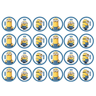 Minions Edible Icing Cupcake Images | Minions Party Supplies NZ
