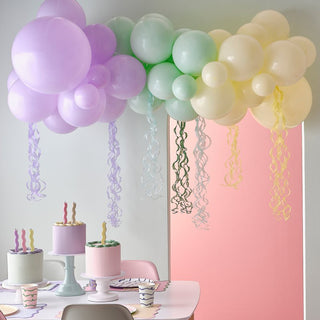 Ginger Ray Pastel Balloon Arch Kit with Pastel Tassels