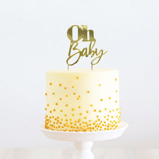 Gold Oh Baby Cake Topper | Baby Shower cake NZ