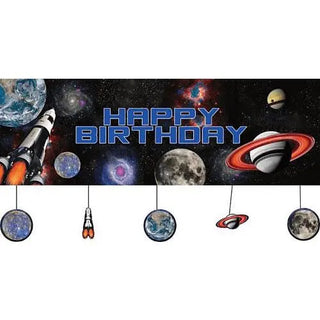 Space Blast Birthday Banner