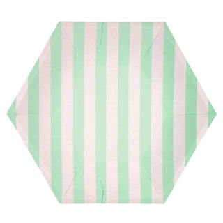 Meri Meri Mint Stripe Plates | Mermaid Party NZ