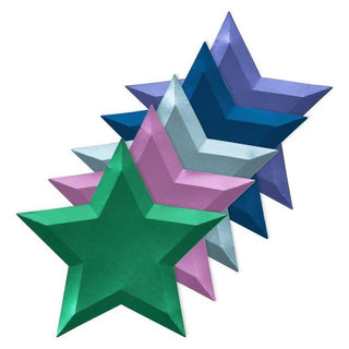 Meri Meri Mixed Metallic Foil Star Plates | star party NZ