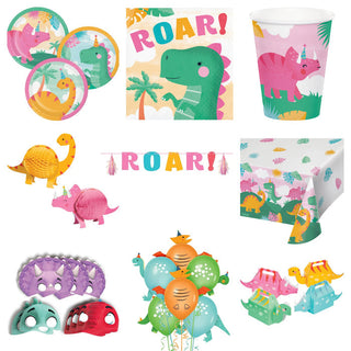 Deluxe Pastel Dinosaur Party Pack for 8 - SAVE 20%