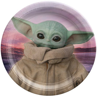 The Mandalorian Baby Yoda Star Wars Yoda Plates - Dinner 8 Pkt