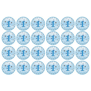 One Little Star Blue Edible Icing Cupcake Images | Blue 1st Birthday Party Supplies NZ