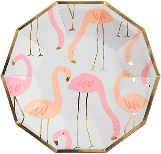 Flamingo Plates | Flamingo Party | PInk and Gold | NZ Party Supplies | 