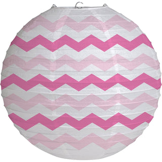 Candy Pink Chevron Lantern