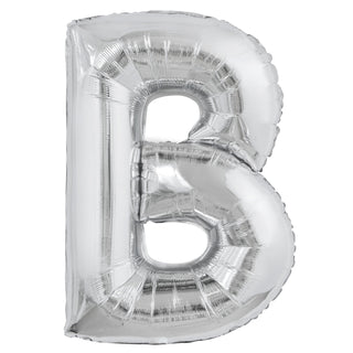 Giant Silver Letter Foil Balloon - B