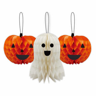 Fright Night Halloween Honeycomb Decorations