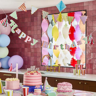 Hootyballoo | Bright Banquet Happy Birthday Banner | Rainbow Party Supplies NZ