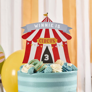 Hootyballoo | Circus Party Customisable Cake Topper | Circus Party Supplies NZ