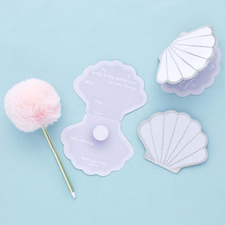 Hootyballoo | Enchanted Shell Party Invitations | Mermaid Party Supplies NZ