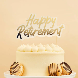 Hootyballoo | Happy Retirement Card Cake Topper | Retirement Party Supplies NZ