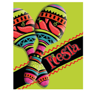 Fiesta Maracas Party Invitations - 8 Pkt