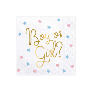 Gender Reveal Napkins | Gender Reveal Party Supplies NZ 