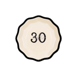 Hootyballoo | Elegant Milestone 30th Plates | 30th Birthday Party Supplies NZ