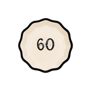 Hootyballoo | Elegant Milestone 60th Plates | 60th Birthday Party Supplies NZ