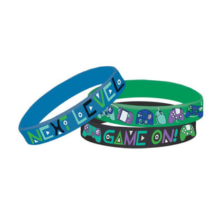Game On Rubber Bracelets - 6 Pkt