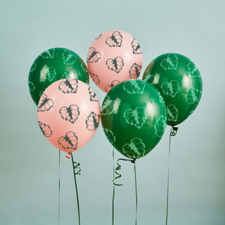 Aloha! Tropical Leaf Balloons - 5 Pkt