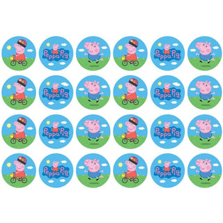 Peppa Pig Edible Icing Cupcake Images | Peppa Pig Party Supplies NZ