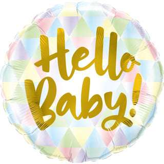 Hello Baby Foil Balloon | Baby Shower Balloons | Gender Reveal Balloons 