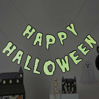 Retro Halloween Glow in the Dark Banner | Halloween Decorations NZ