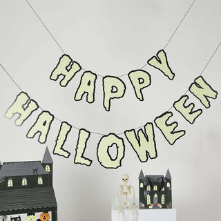 Retro Halloween Glow in the Dark Banner