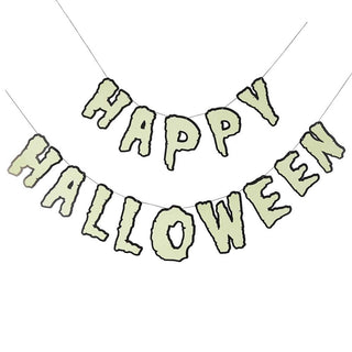 Retro Halloween Glow in the Dark Banner
