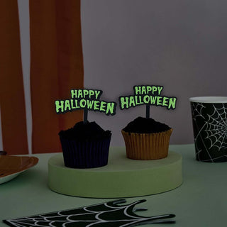Retro Halloween Glow in the Dark Cupcake Topper | Halloween Baking Supplies NZ