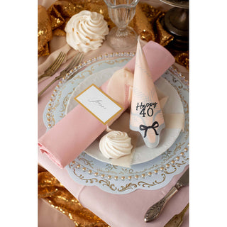 Elegant Milestone 40th Napkins - Lunch 12 Pkt