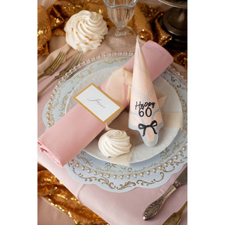 Elegant Milestone 60th Napkins - Lunch 12 Pkt