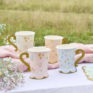 Ditsy Floral Tea Party Cups - 8 Pkt