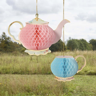 Ditsy Floral Tea Party Honeycomb Decorations