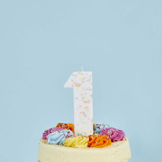 Hootyballoo | Giant Sprinkle Number 1 Candle | 1st Birthday Cake Decorations NZ