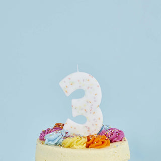 Hootyballoo | Giant Sprinkle Number 3 Candle | 3rd Birthday Supplies NZ