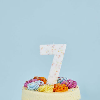 Giant Sprinkle Number 7 Candle