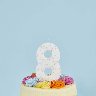 Hootyballoo | Giant Sprinkle Number 8 Candle