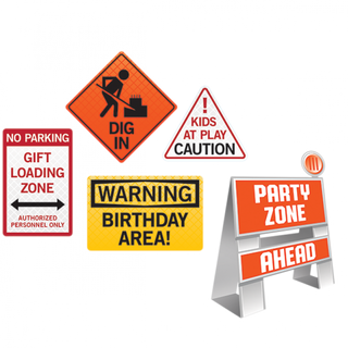 Big Dig Construction Decorating Kit Easel and Wall Signs | Construction Party NZ