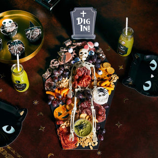 Hootyballoo | Spell Yeah! Black Coffin Grazing Board | Halloween Party Supplies NZ