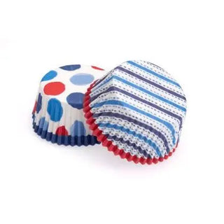 Stars and Flags Cupcake Papers - 24 Pkt