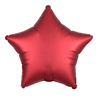Satin Luxe Red Star Foil Balloon | Helium Filled Balloons NZ