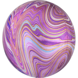 Purple Marblez Orbz Foil Balloon