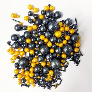 Black & Gold Sprinkles | Black & Gold Party Supplies NZ